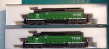 Spur N KATO SD40 Burlington Northern GATX 