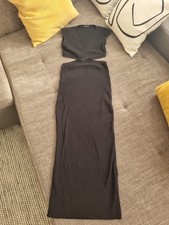 Zara Damen Kleid Strickkleid Cut Outs Schwarz Gr. M sexy stretch super schön Neu
