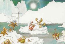 89/663 AK COOLE TYPEN WEIHNACHTSMANN ESKIMO IGLU EISBERG EISSTAND EISBÄR