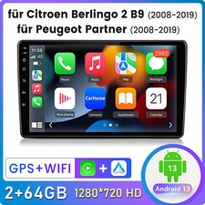 Für Citroën Berlingo B9 2008-2019 Autoradio GPS Nav WIFI SWC Android 13 2+64G BT