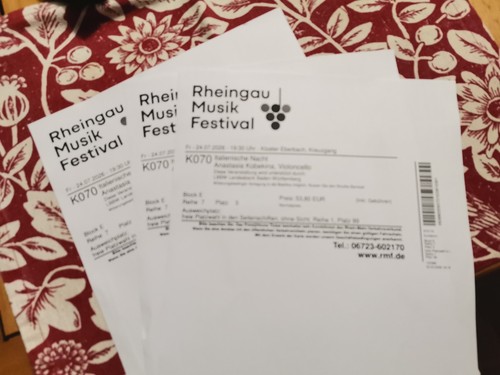 Konzert karten für rheingau - für,