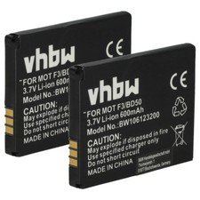 2x Akku für Motorola MotoFone F3 600mAh 3,7V