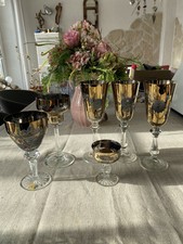 Kristallgold Gläser Meißner Bleikristall