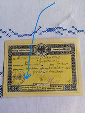 Original alter Jagdschein 1918