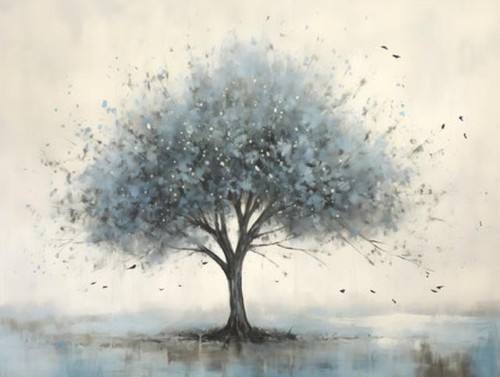 Wandbild baum vögel fliegen - baum,