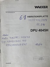 #24-44 Wacker DPU 4045 H  Ersatzteilliste parts list Ersatzteilbuch