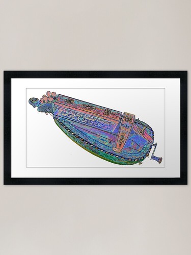 Bunte drehleier gerahmte kunst - drehleier,