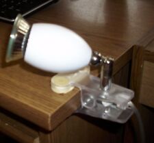 Klemmlampe weiss Halogen Schreibtischlampe incl. Leuchtmittel mit Schalter