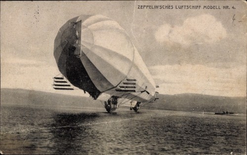 Zeppelin sches luftschiff - ak, zeppelin'sches