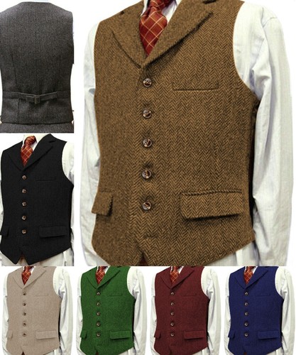 Formelle herren tweed weste - herren,