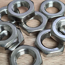 M12 x 1,5 Sechskantmuttern 10 St. A2 Flach Muttern FEINGEWINDE Edelstahl Mutter