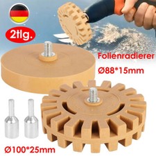 10 X Folienradierer Klebegewichte-Entferner Kleber Radierscheibe 88mm +Adapter