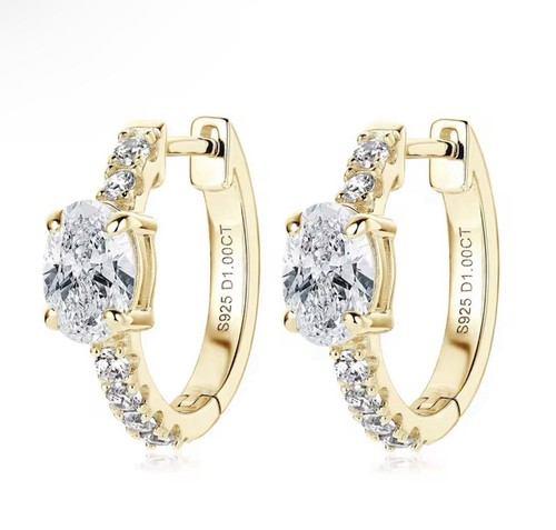 Moissanite ohrringe creolen - ohrringe,