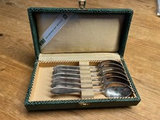 WMF 2100 Chippendale 6 Kaffeelöffel Art Déco, 90 versilbert