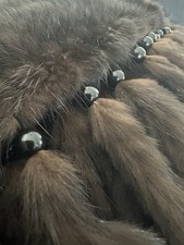 Nerzschal Echtpelz Braun 205 X