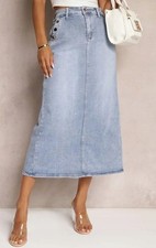 Langer rock für damen jeans - für, damen.
