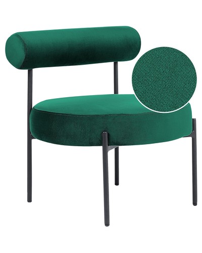 Sessel rund samt smaragdgrün - rund,