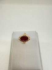 Rotgold Ring 585 mit synthetischem Rubin 3,77g 52,5 gr