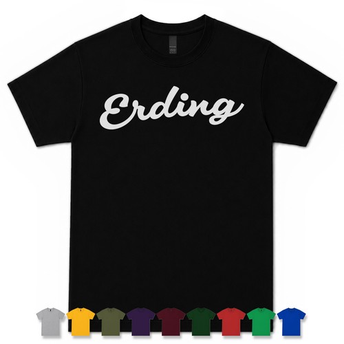 Erding retro script shirt - retro, t-shirt