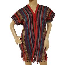 Gheri Pullover ärmellos, Baja Poncho Hippie Überwurf Nepal Ethno Oberteil