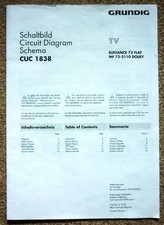 CUC 1838 Schaltbild TV Elegance 72 Flat MF 72-3110 Dolby von Grundig