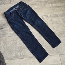 Gang Gwen Slim Stoff Jeans W28 L30 Hüfthose Blau Schwarz Stretchig