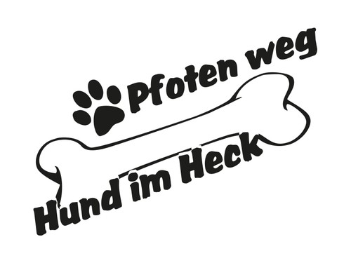 Plott aufkleber pfoten - pfoten, weg