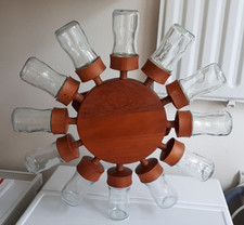 Digsmed Denmark Gewürzrad Gewürzkarusell mit 12 Gläsern, Teak 60er