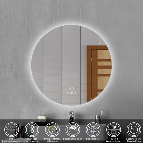 Led badezimmerspiegel rund - led,