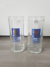 2x Glaskrug Augustiner  Herren Seidel Beer Brauereikrug 0,3 Bierglas 