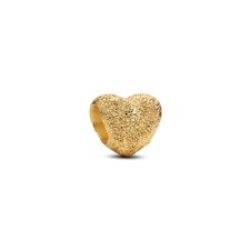 Pandora Moments 14kt. Gold platted Textured Heart Mini Charm 764000C00 NEU