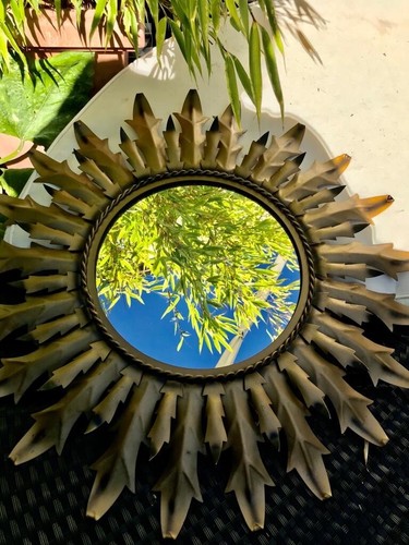 Vintage spiegel sonne metall - vintage,