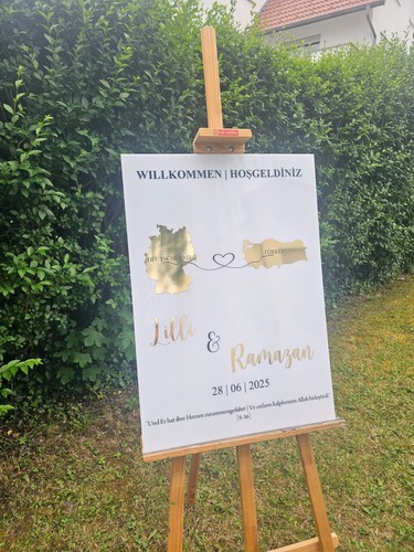 Willkommensschild hochzeit - willkommensschild,