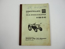 Lanz Hela D138 D45 Diesel Schlepper Ersatzteilliste Ersatzteilkatalog