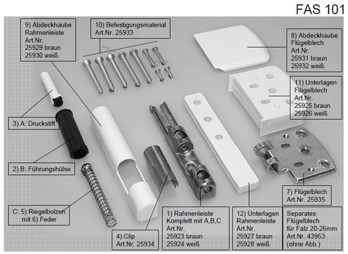 Abus fas101 ersatzteile für - abus,