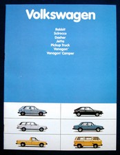 Prospekt brochure 1981 Volkswagen VW Rabbit  Scirocco   Pickup   Vanagon (USA)