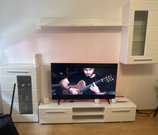 Wohnwand weiß Hochglanz mit