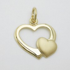 2 Herzen in 1 Herz Anhänger