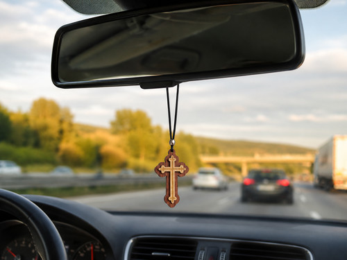 Auto rosenkranz autospiegel - auto,