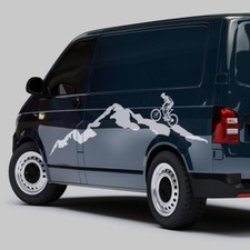 Aufkleber Berge Mountainbike Fahrrad Landschaft Outdoor Motiv Auto #1428-160