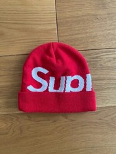 Supreme Beanie - Rot - Original - Vintage Nicht Mehr im Verkauf - Unisex 