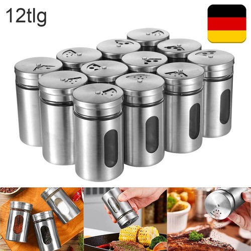 Gewürzstreuer edelstahl - 12,