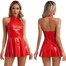 Damen Minikleid Druckknöpfen