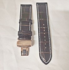 Neu  Elysee Uhrenarmband Leder dunkelbraun Kippfaltschließe RGP 22mm E708