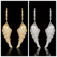 Damen Ohrringe Federn und