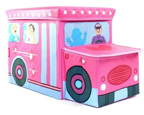 Spielzeugtruhe schulbus - xl,
