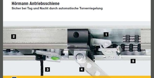 Hörmann laufschiene kurz - kurz,