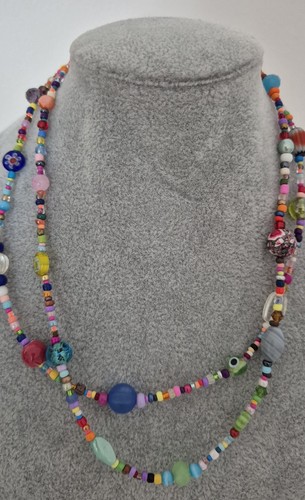 Xxl kette glasperlen bunt - glasperlen,