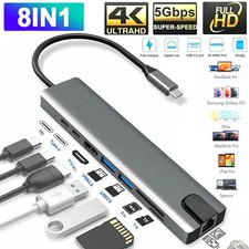 8 in 1 USB-C Hub Type C To USB