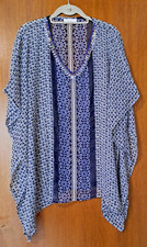 C7 - Helena Vera Strandtunika blau-weiß Gr. 44